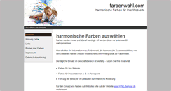 Desktop Screenshot of farbenwahl.com