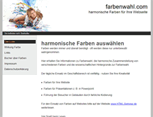 Tablet Screenshot of farbenwahl.com